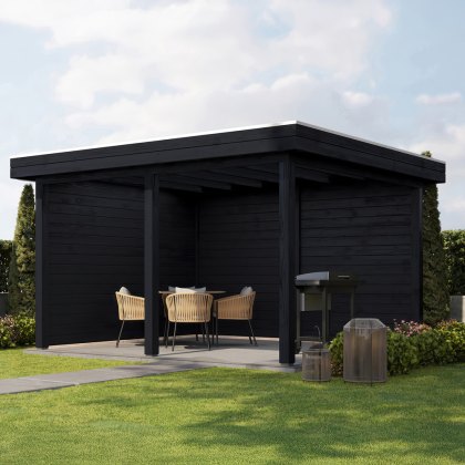 13 x 12 (3.88m x 3.5m) Lugarde Select Horsham Gazebo Treated Black 13 x 12 (3.88m x 3.5m) Lugarde Select Horsham Gazebo Treated Black