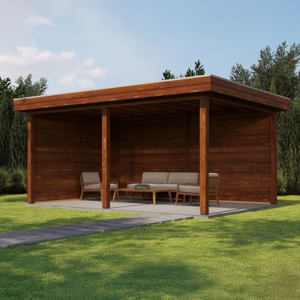 16 x 12 (4.88m x 3.5m) Lugarde Select Christchurch Gazebo Treated Brown 16 x 12 (4.88m x 3.5m) Lugarde Select Christchurch Gazebo Treated Brown