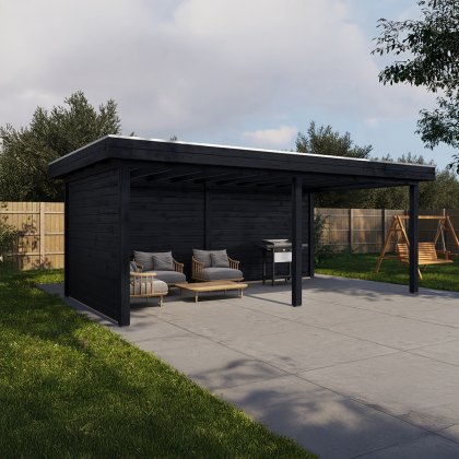 19 x 12 (5.88m x 3.50m) Lugarde Select Reading Gazebo Treated Black 19 x 12 (5.88m x 3.50m) Lugarde Select Reading Gazebo Treated Black