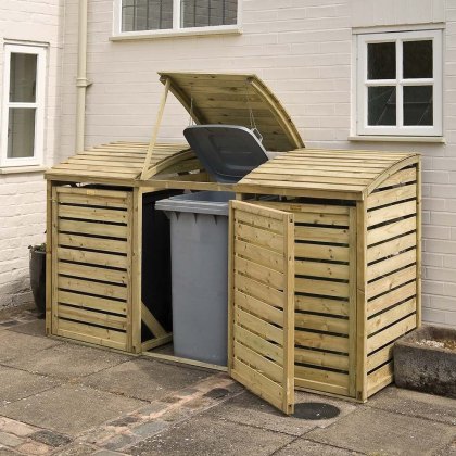 Rowlinson Triple Wheelie Bin Store - Pressure Treated Rowlinson Triple Wheelie Bin Store - Pressure Treated