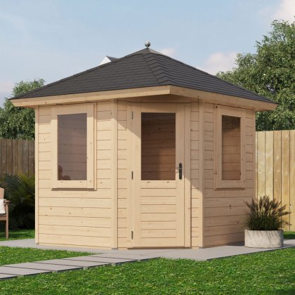 8 x 8 Lugarde Select Oban Summerhouse in 28mm Wall Thickness (2.4m x 2.4m) 8 x 8 Lugarde Select Oban Summerhouse in 28mm Wall Thickness (2.4m x 2.4m)