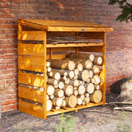 4 x 2 Powersheds Log Store with Shelf 4 x 2 Powersheds Log Store with Shelf