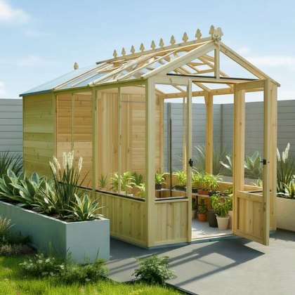 12 x 6 Shire Holkham Combi Greenhouse with Shed 12 x 6 Shire Holkham Combi Greenhouse with Shed