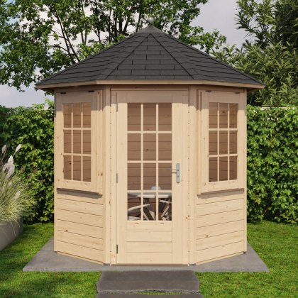 8 x 8 Lugarde Select Linlithgow Summerhouse in 28mm Wall Thickness (2.4m x 2.4m) 8 x 8 Lugarde Select Linlithgow Summerhouse in 28mm Wall Thickness (2.4m x 2.4m)
