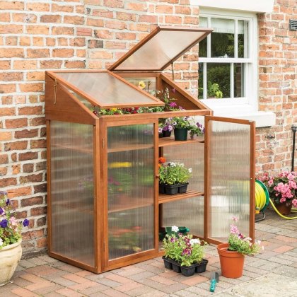 4 x 2 Rowlinson Hardwood Mini Greenhouse 4 x 2 Rowlinson Hardwood Mini Greenhouse