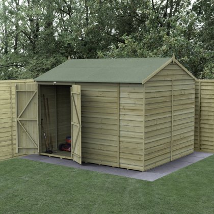 10 x 8 Forest 4Life Reverse Apex Windowless Shed with Double Doors 25yr Guarantee 10 x 8 Forest 4Life Reverse Apex Windowless Shed with Double Doors 25yr Guarantee
