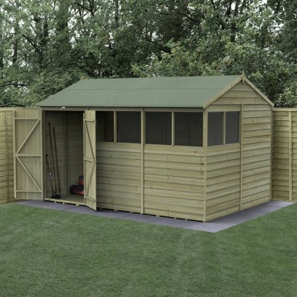 12 x 8 Forest 4Life Reverse Apex Shed with Double Doors 25yr Guarantee 12 x 8 Forest 4Life Reverse Apex Shed with Double Doors 25yr Guarantee