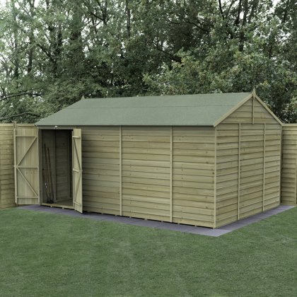 15 x 10 Forest 4Life Reverse Apex Windowless Shed with Double Doors 25yr Guarantee 15 x 10 Forest 4Life Reverse Apex Windowless Shed with Double Doors 25yr Guarantee