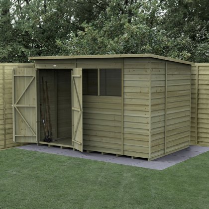 10 x 6 Forest 4Life Pent Shed with Double Doors 25yr Guarantee 10 x 6 Forest 4Life Pent Shed with Double Doors 25yr Guarantee