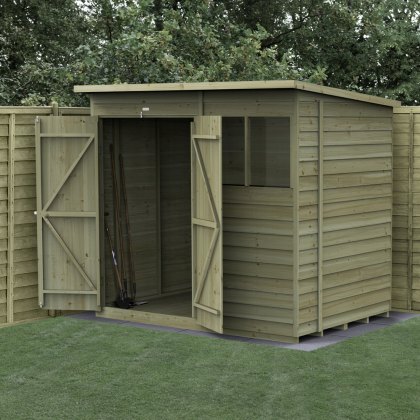 7 x 5 Forest 4Life Pent Shed with Double Doors 25yr Guarantee 7 x 5 Forest 4Life Pent Shed with Double Doors 25yr Guarantee