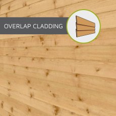 6x4 Mercia Overlap Shed - Overlap Cladding