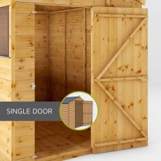 6x4 Mercia Overlap Shed - Single Door