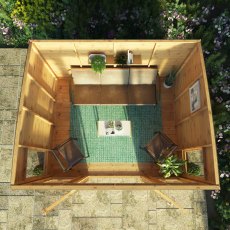 10x8 Mercia Helios Summerhouse - in situ, top view