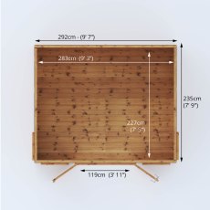 10x8 Mercia Helios Summerhouse - footprint