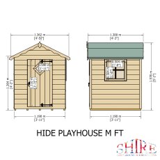 Shire Hide Playhouse - dimensions