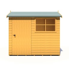 8x6 Shire Suffolk Professional Shed - isolated front view, doors closed - LHS