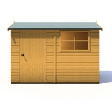10x6 Shire Suffolk Professional Shed - isolated front view, door closed