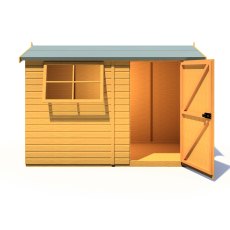 10x6 Shire Suffolk Professional Shed - isolated front view, door open