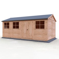 10x20 Shire Mammoth Professional Shed - isolated angle view, doors closed