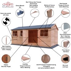 10x20 Shire Mammoth Professional Shed - key features