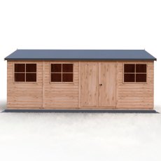 10x20 Shire Mammoth Professional Shed - isolated front view, doors closed