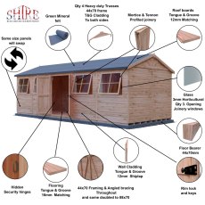 10x25 Shire Mammoth Professional Shed - features