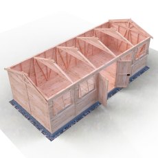 10x25 Shire Mammoth Professional Shed - isolated top view