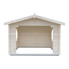 11G x 11 Shire Bere Log Cabin (28mm Logs) - isolated view, front view