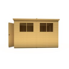10x8 Shire Caldey Professional Pent Shed - isolated side view