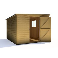 10x8 Shire Caldey Professional Pent Shed - isolated front view