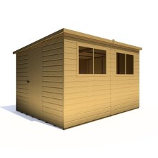 10x8 Shire Caldey Professional Pent Shed - isolated angle view