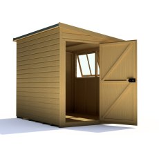 8x6 Shire Norfolk Professional Pent Shed - isolated door view