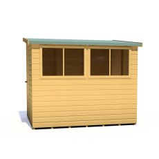 8x6 Shire Norfolk Professional Pent Shed - isolated side view