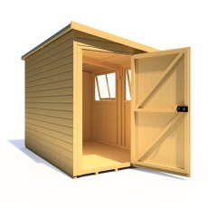 9x6 Shire Norfolk Professional Pent Shed - isolated door view