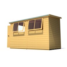 10x6 Shire Norfolk Professional Pent Shed - isolated back angle view