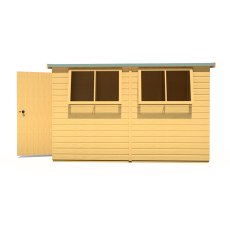 10x6 Shire Norfolk Professional Pent Shed - isolated side view