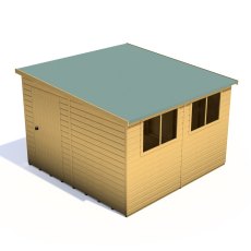 10x10 Shire Norfolk Professional Pent Shed - isolated top angle view