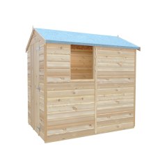 6x4 Shire Shetland Shiplap Shed - isolated side angle view