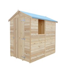 6x4 Shire Shetland Shiplap Shed - isolated side angle view