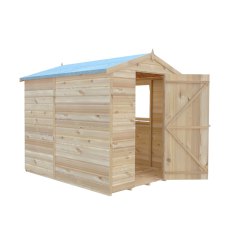 7x5 Shire Shiplap Shed - isolated side angle view - LHS