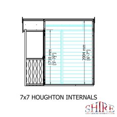 Shire Houghton Summerhouse - side elevation dimensions