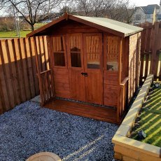 Shire Houghton Summerhouse - painted in a natural oak