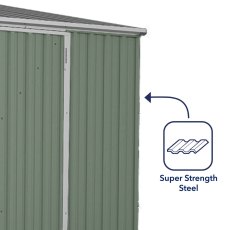 10x5 Space Saver Metal Shed in Pale Eucalyptus - walls