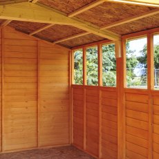 12x8 Shire Value Overlap Apex Garden Shed - windows