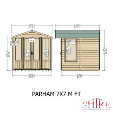 Shire Parham Summerhouse - dimensions