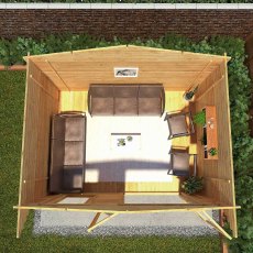 4mx3m Mercia Retreat Log Cabin (28mm to 44mm Logs) - how to optimise the inside of your shed