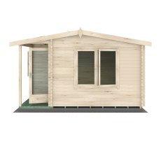 14Gx17 Shire Twyford Log Cabin (34mm to 70mm Logs) - isolated side view