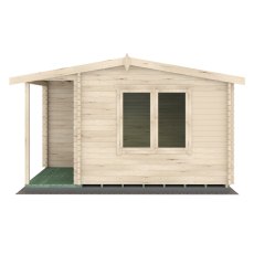 14Gx17 Shire Twyford Log Cabin (34mm to 70mm Logs) - isolated side view