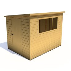 8x6 Shire Caldey Professional Pent Shed - isolated angle view
