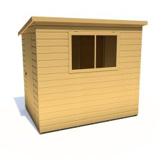 7x5 Shire Caldey Professional Pent Shed - isolated side view